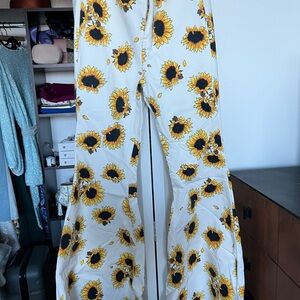 FP Sunflower Print Flared Pants